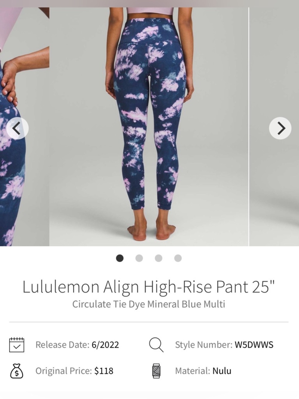 lululemon athletica  Align High-Rise Legging - Mineral Blue Tie Dye